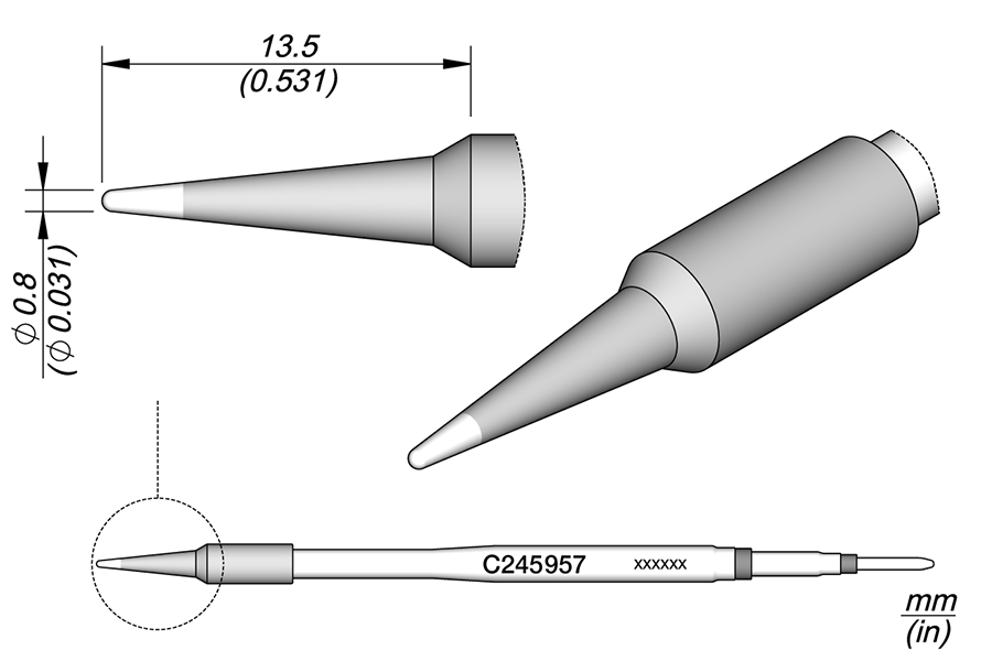 C245957 - Conical Cartridge Ø 0.8